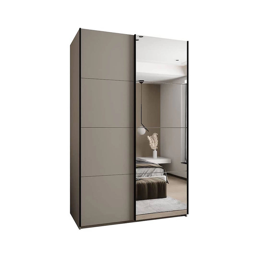 Luxurious Trosa III Sliding Door Wardrobe Cashmere Finish