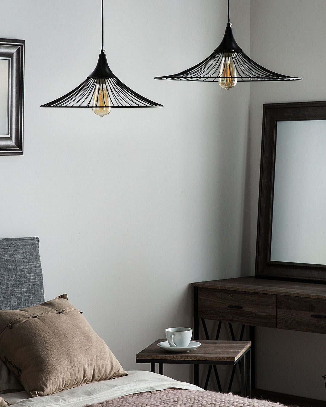 Lunel Wall Mirror Black