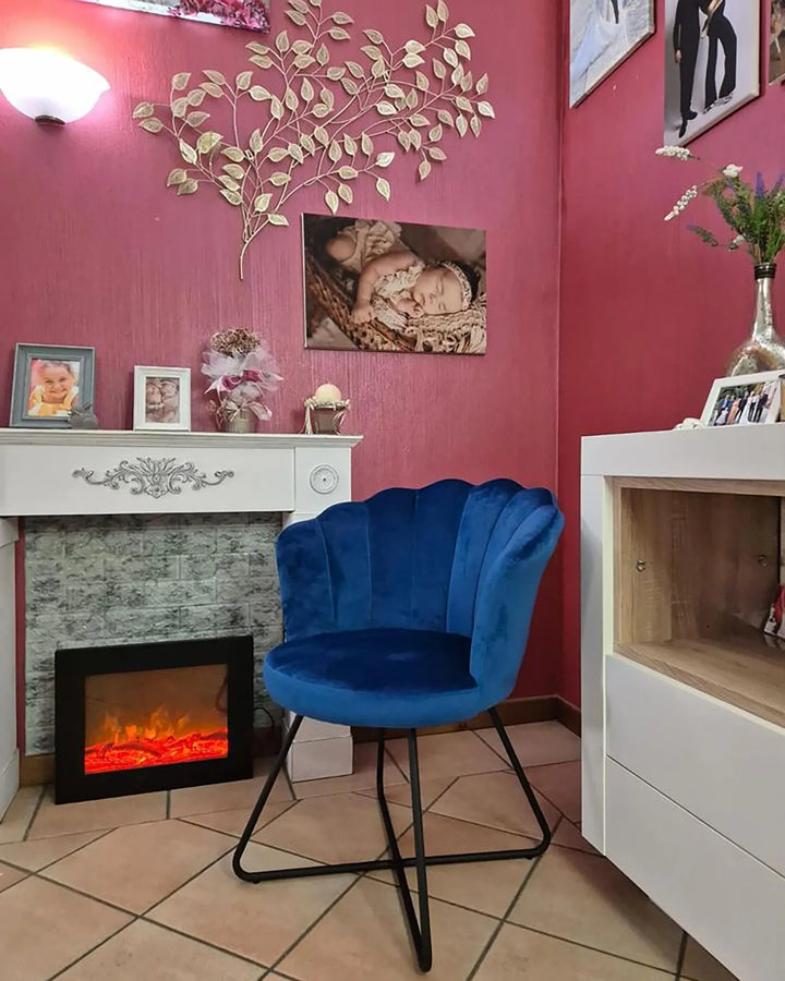 Lovelock Armchair Velvet Navy Blue