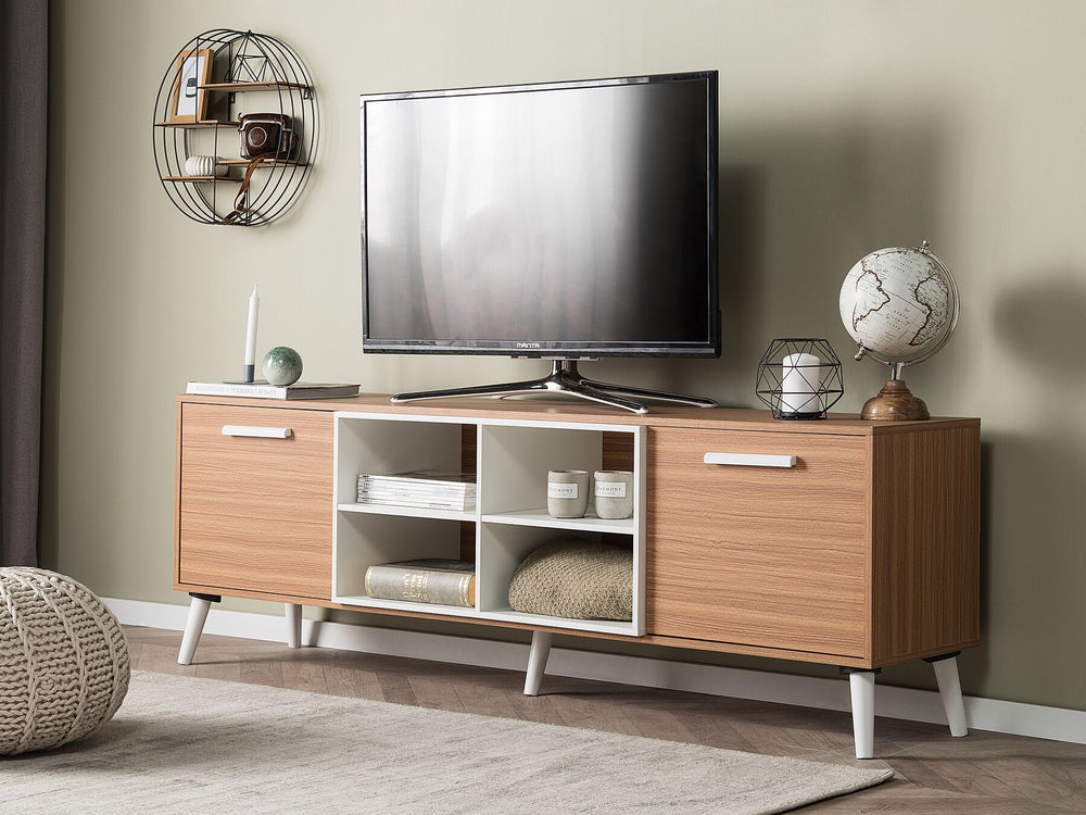 TV Stand ALLOA Light Brown/ White