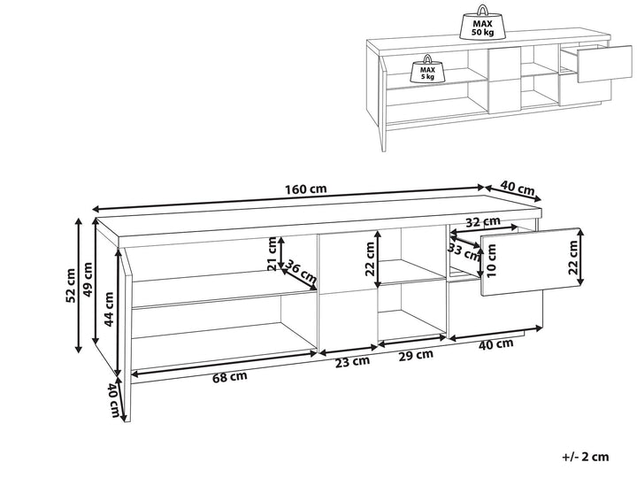 TV Stand Brown/ White Labonte