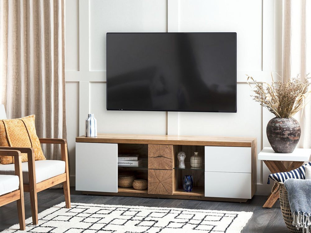 TV Stand Brown/ White Labonte