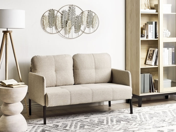 Lahti 2 Seater Fabric Sofa Beige