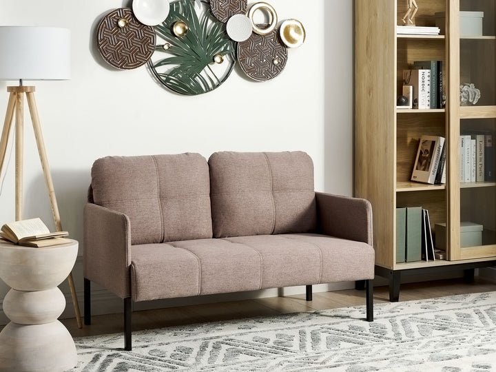 Lahti 2 Seater Fabric Sofa Brown