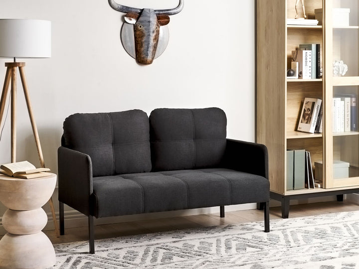 Lahti 2 Seater Fabric Sofa Graphite Grey