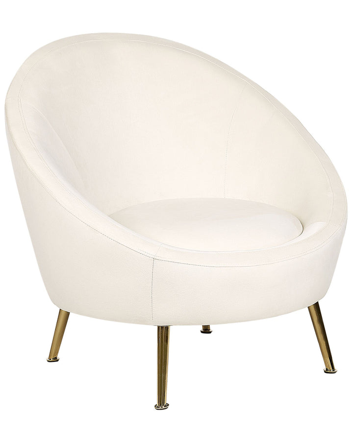 Langa Armchair Velvet Off-White