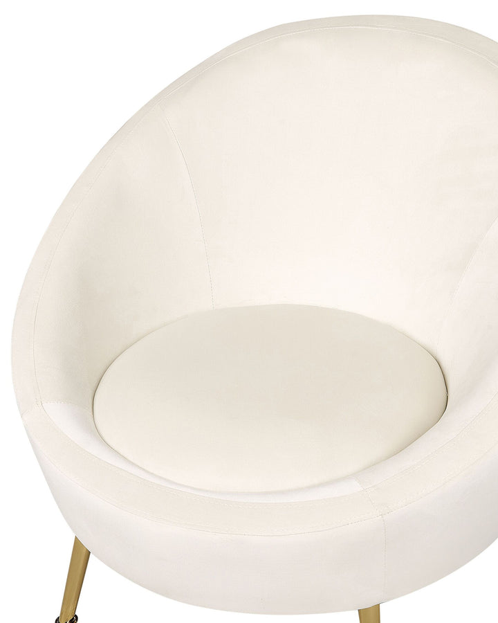 Langa Armchair Velvet Off-White