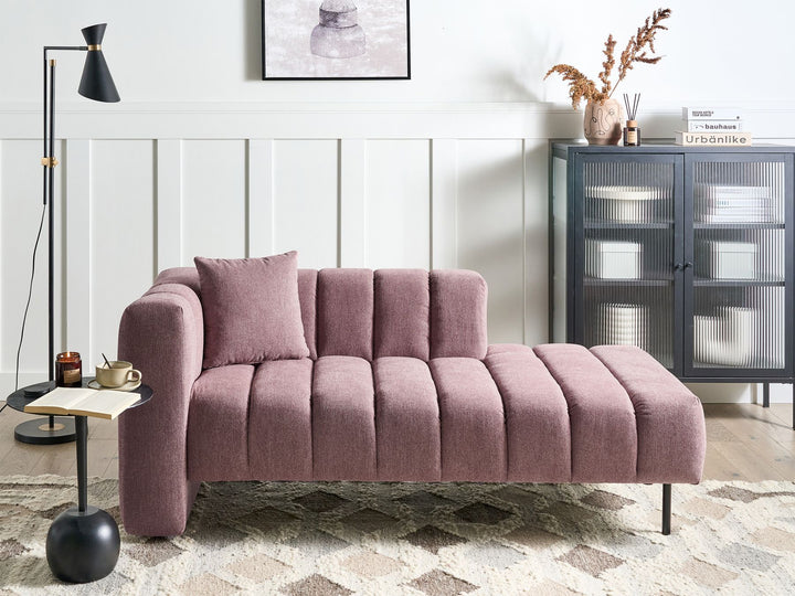 Lannils Left Hand Chaise Lounge Pink