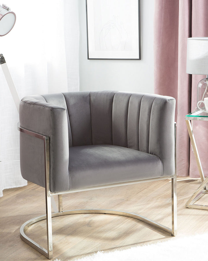 Larvik Armchair Velvet Grey