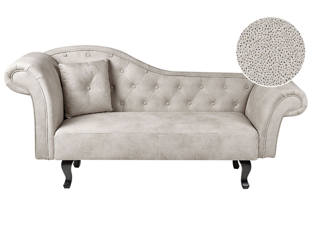 Lattes II Left Hand Velvet Chaise Lounge Taupe