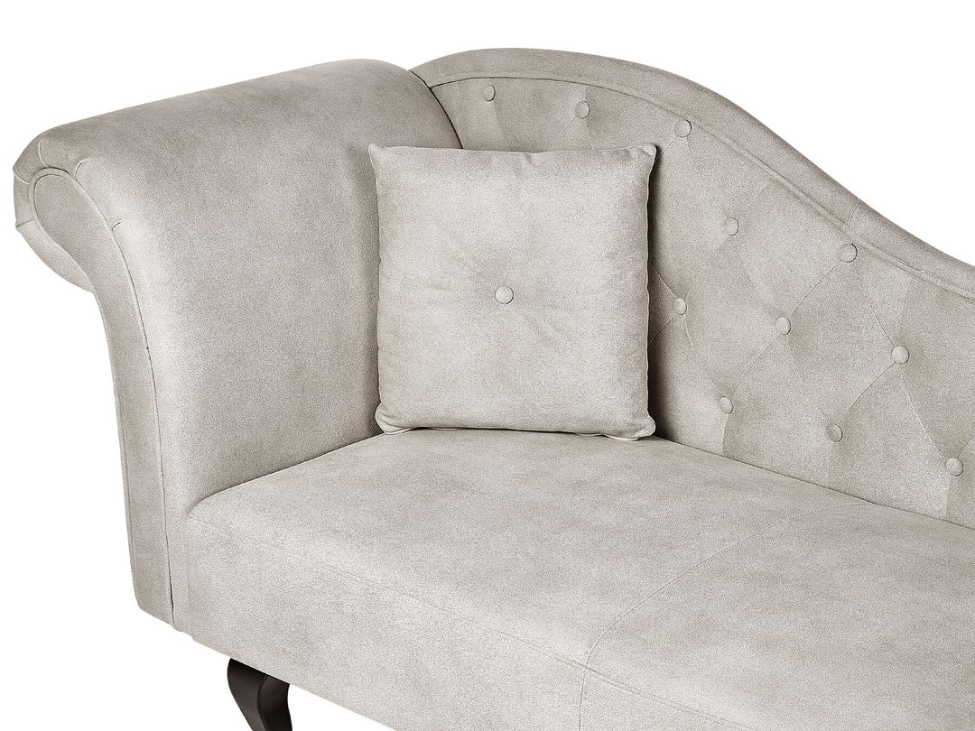 Lattes II Left Hand Velvet Chaise Lounge Taupe