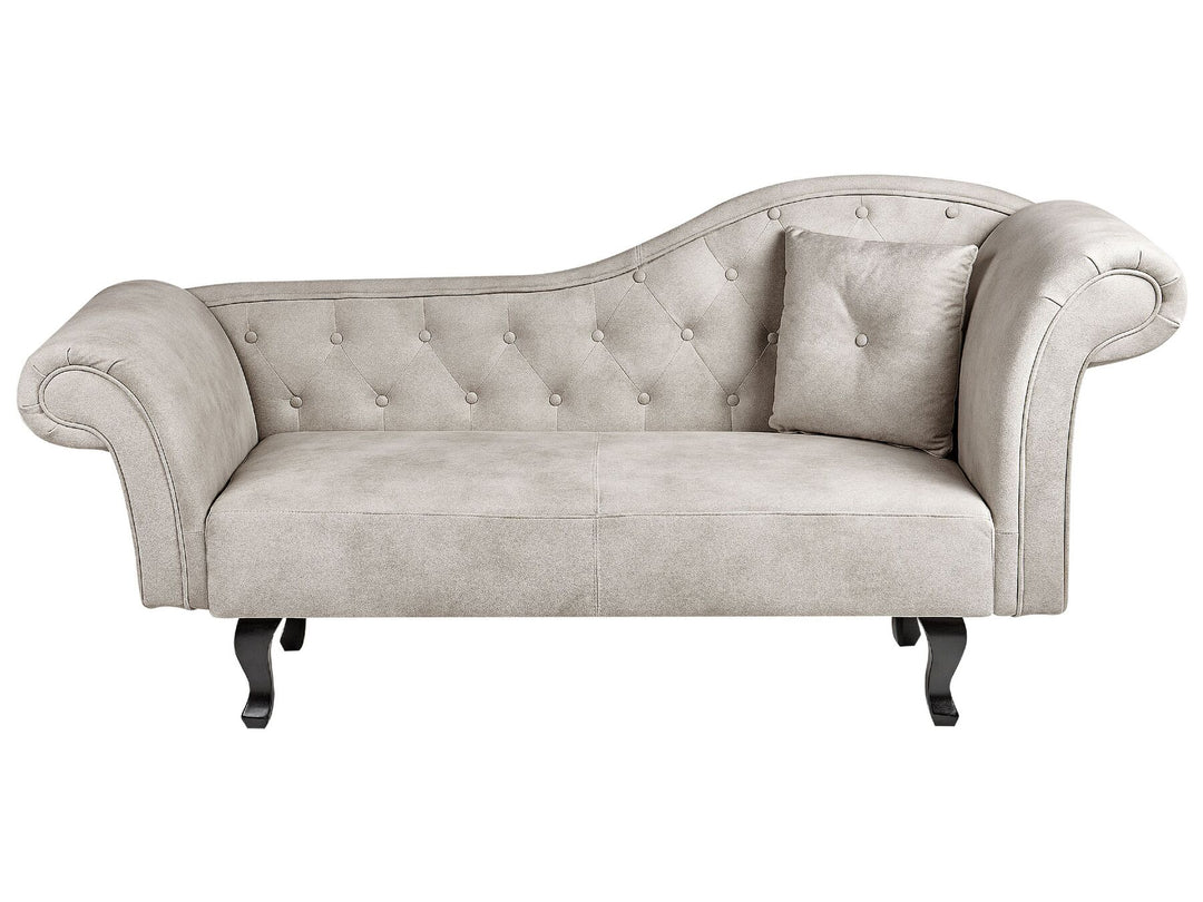 Lattes II Right Hand Velvet Chaise Lounge Taupe