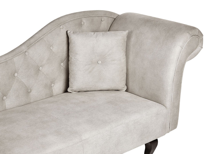 Lattes II Right Hand Velvet Chaise Lounge Taupe