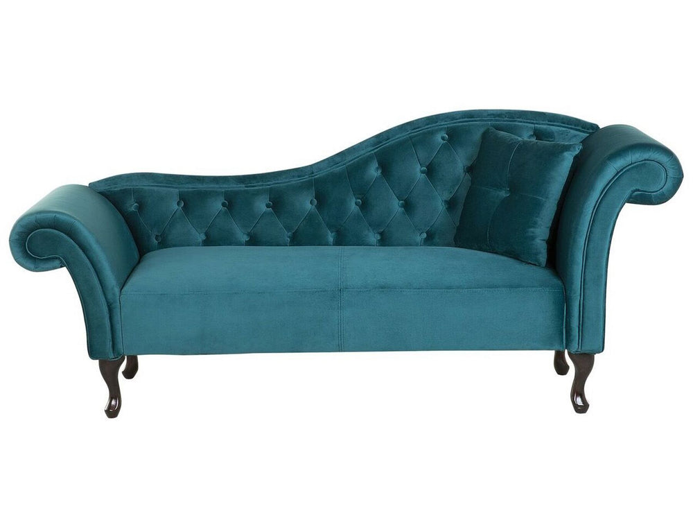 Lattes Right Hand Chaise Lounge Velvet Teal