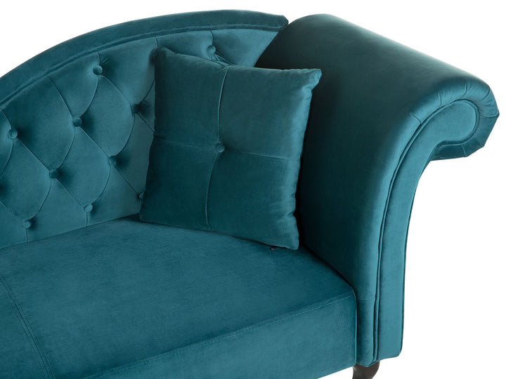 Lattes Right Hand Chaise Lounge Velvet Teal