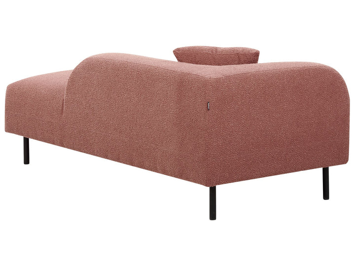 Le Crau Left Hand Boucle Chaise Lounge Pink