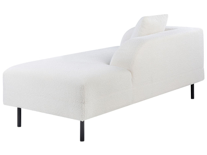 Le Crau Left Hand Boucle Chaise Lounge White