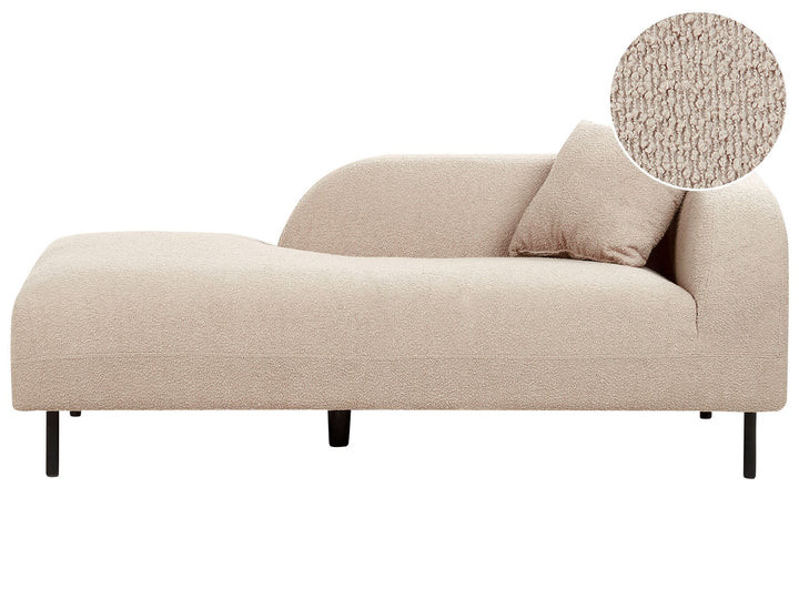 Le Crau Right Hand Boucle Chaise Lounge Taupe