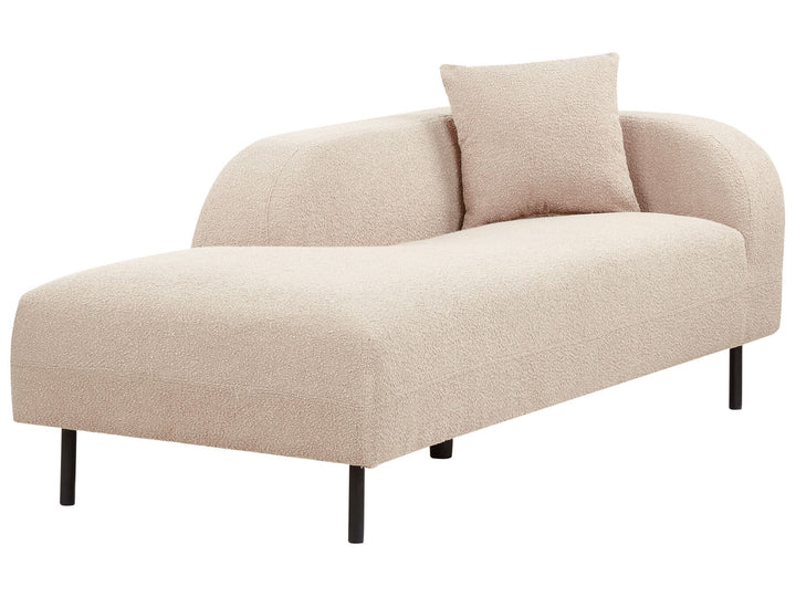 Le Crau Right Hand Boucle Chaise Lounge Taupe