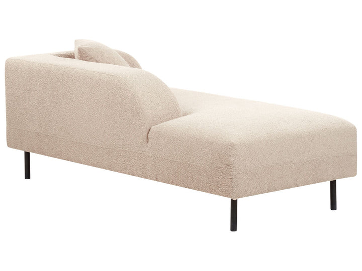 Le Crau Right Hand Boucle Chaise Lounge Taupe