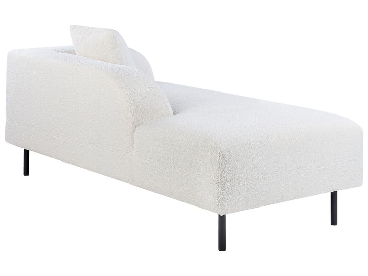 Le Crau Right Hand Boucle Chaise Lounge White