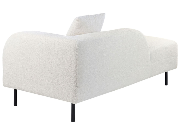 Le Crau Right Hand Boucle Chaise Lounge White