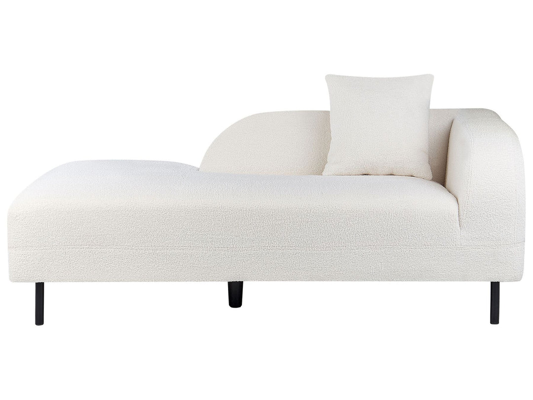 Le Crau Right Hand Boucle Chaise Lounge White