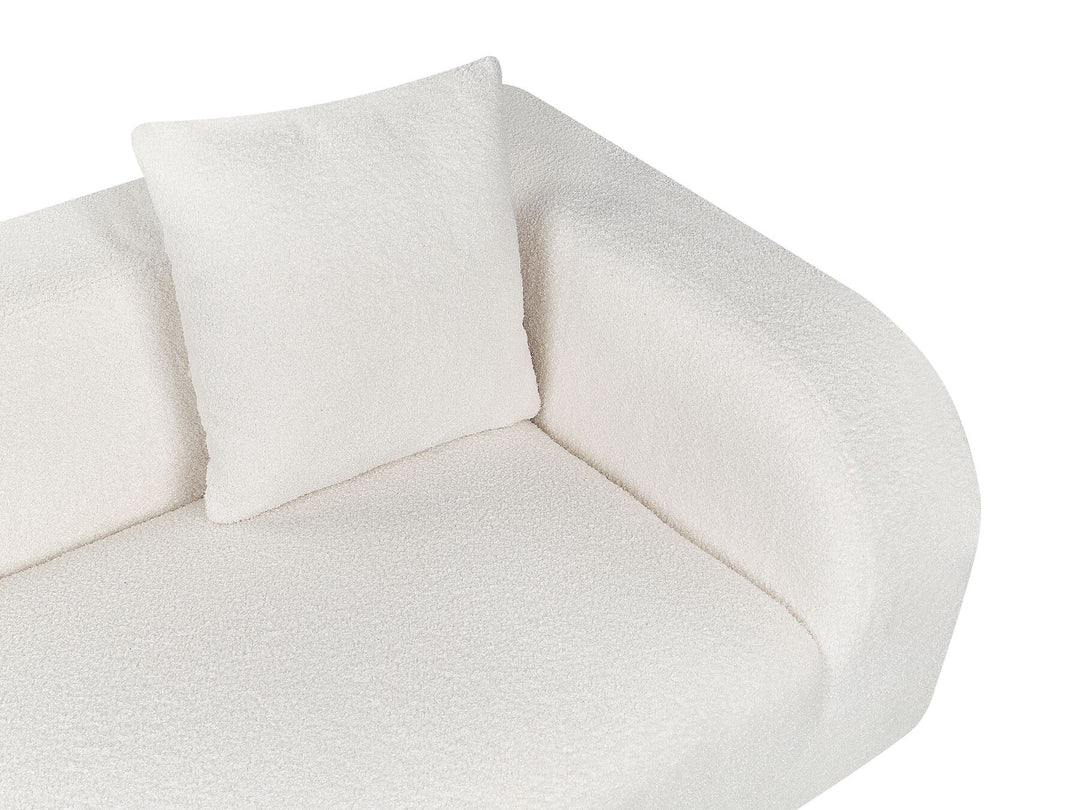 Le Crau Right Hand Boucle Chaise Lounge White