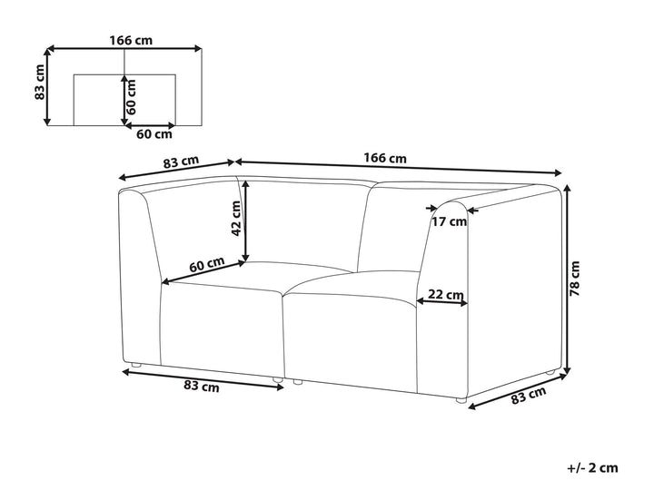 Lemvig 2 Seater Modular Jumbo Cord Sofa Beige