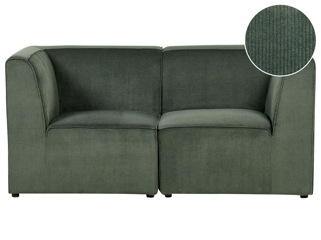 Lemvig 2 Seater Modular Jumbo Cord Sofa Dark Green