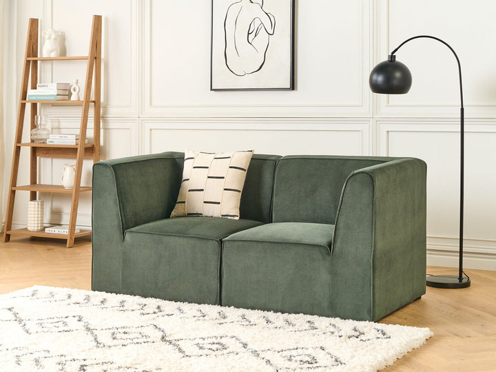 Lemvig 2 Seater Modular Jumbo Cord Sofa Dark Green