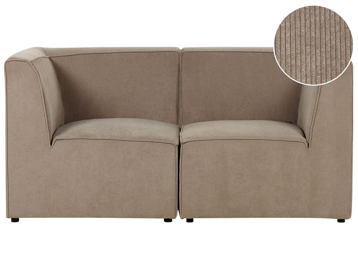 Lemvig 2 Seater Modular Jumbo Cord Sofa Taupe