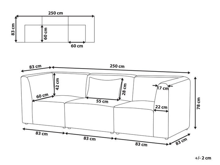 Lemvig 3 Seater Modular Jumbo Cord Sofa Beige