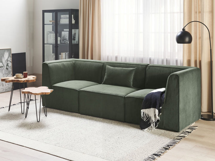 Lemvig 3 Seater Modular Jumbo Cord Sofa Dark Green