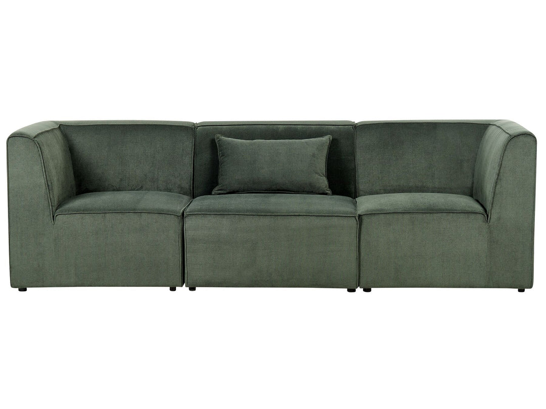 Lemvig 3 Seater Modular Jumbo Cord Sofa Dark Green