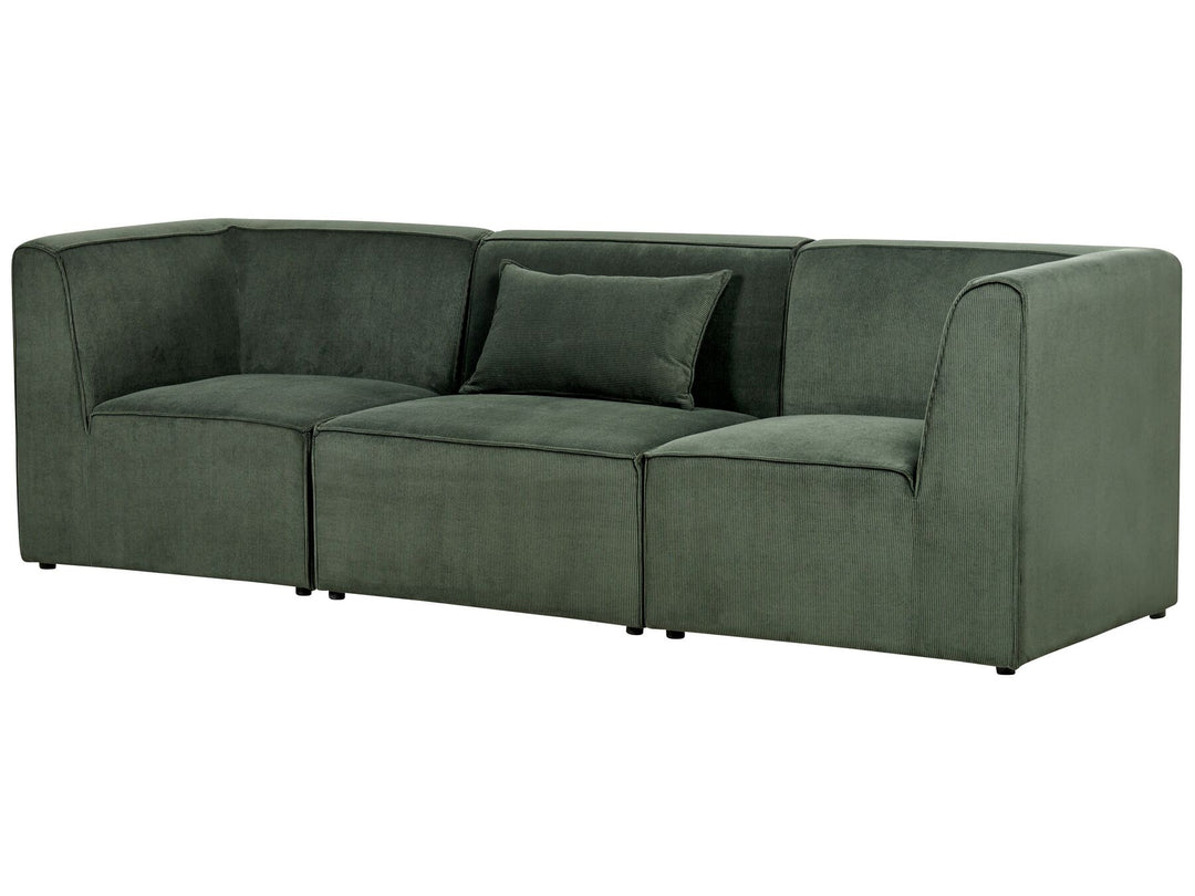 Lemvig 3 Seater Modular Jumbo Cord Sofa Dark Green