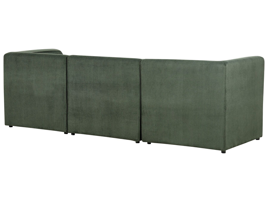 Lemvig 3 Seater Modular Jumbo Cord Sofa Dark Green