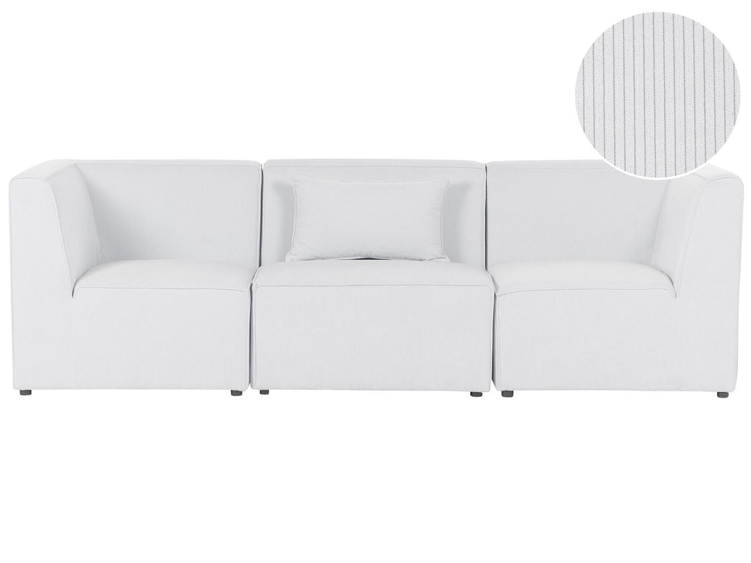 Lemvig 3 Seater Modular Jumbo Cord Sofa Off White