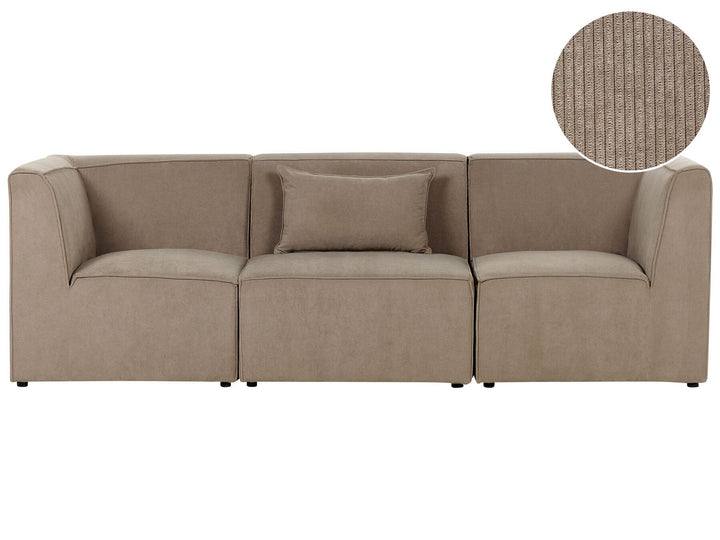 Lemvig 3 Seater Modular Jumbo Cord Sofa Taupe