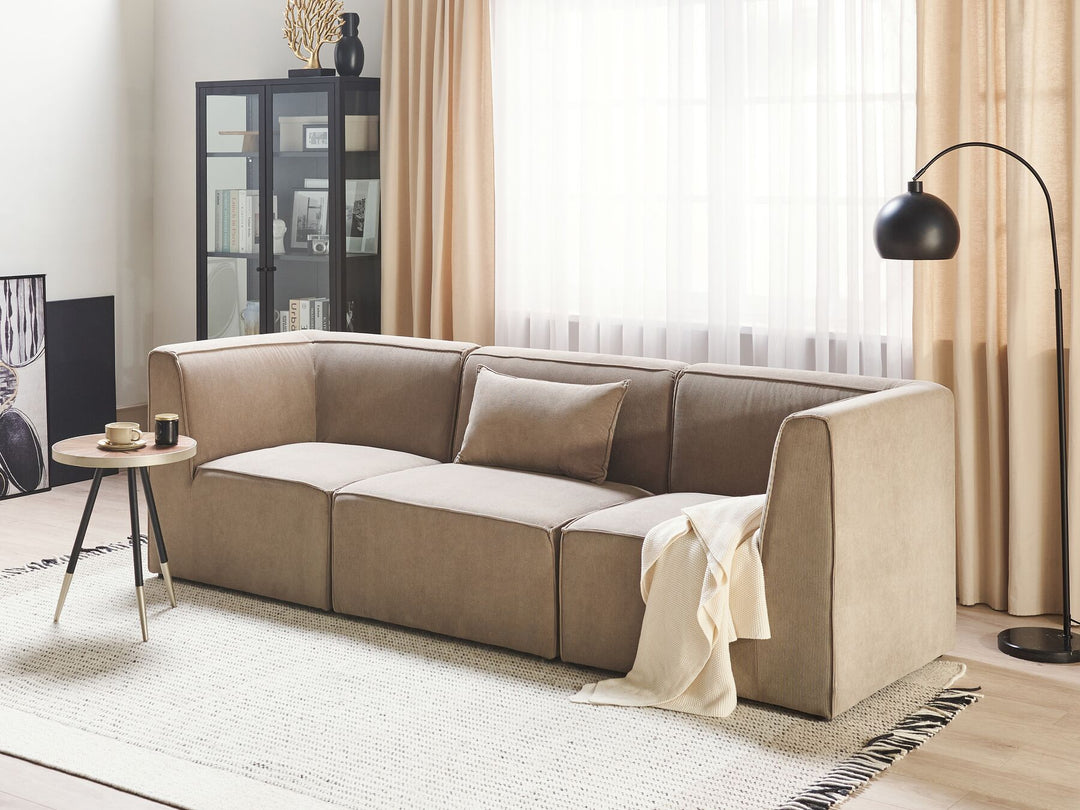 Lemvig 3 Seater Modular Jumbo Cord Sofa Taupe