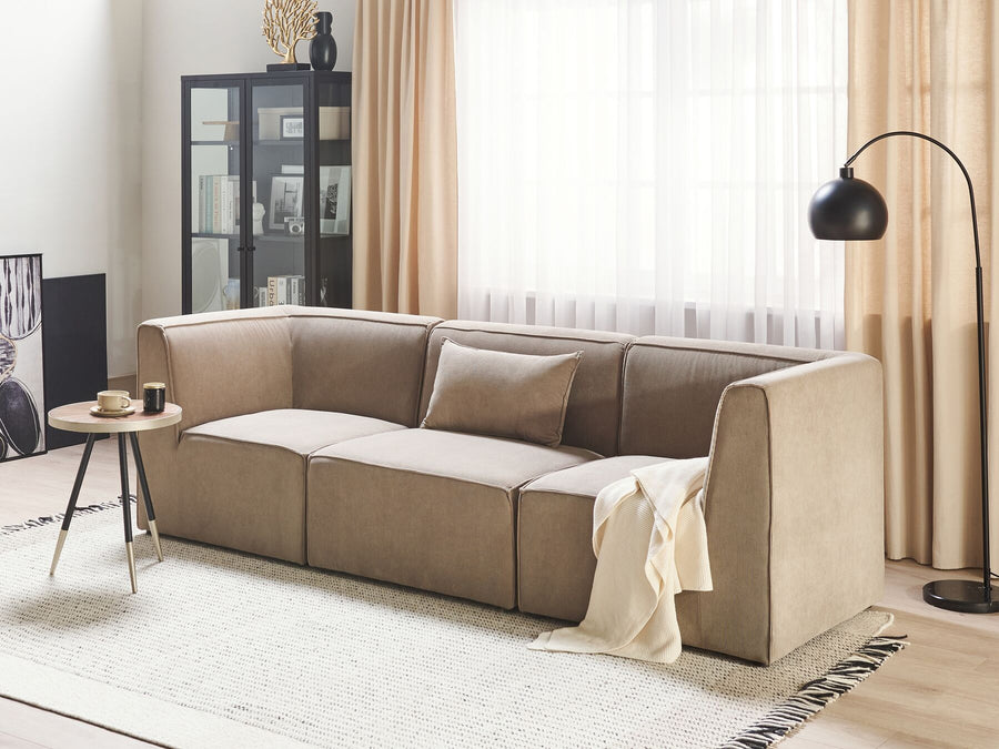 Lemvig 3 Seater Modular Jumbo Cord Sofa Taupe