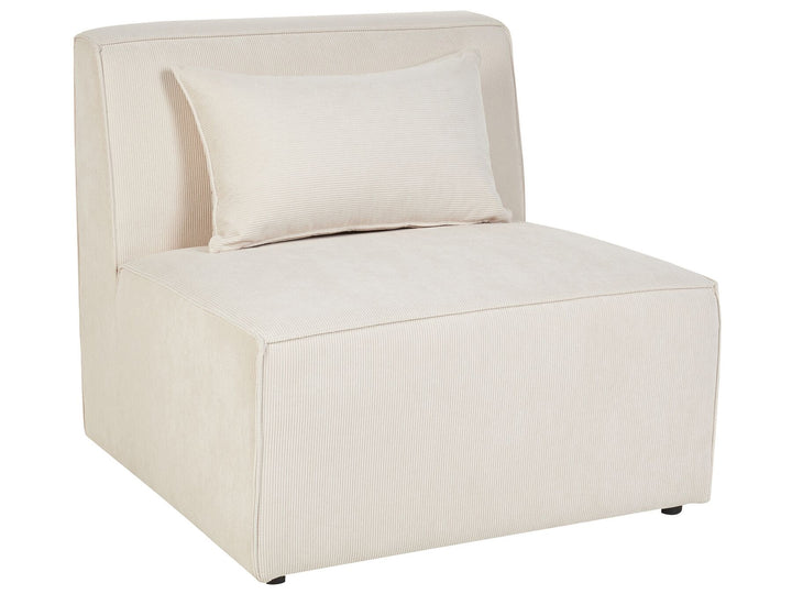 Lemvig 3 Seater Modular Jumbo Cord Sofa with Ottoman Beige