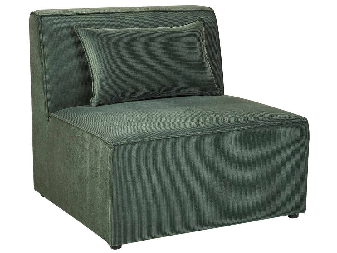 Lemvig 3 Seater Modular Jumbo Cord Sofa with Ottoman Dark Green