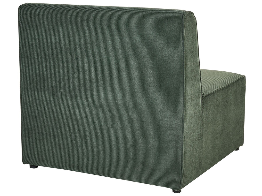 Lemvig 3 Seater Modular Jumbo Cord Sofa with Ottoman Dark Green