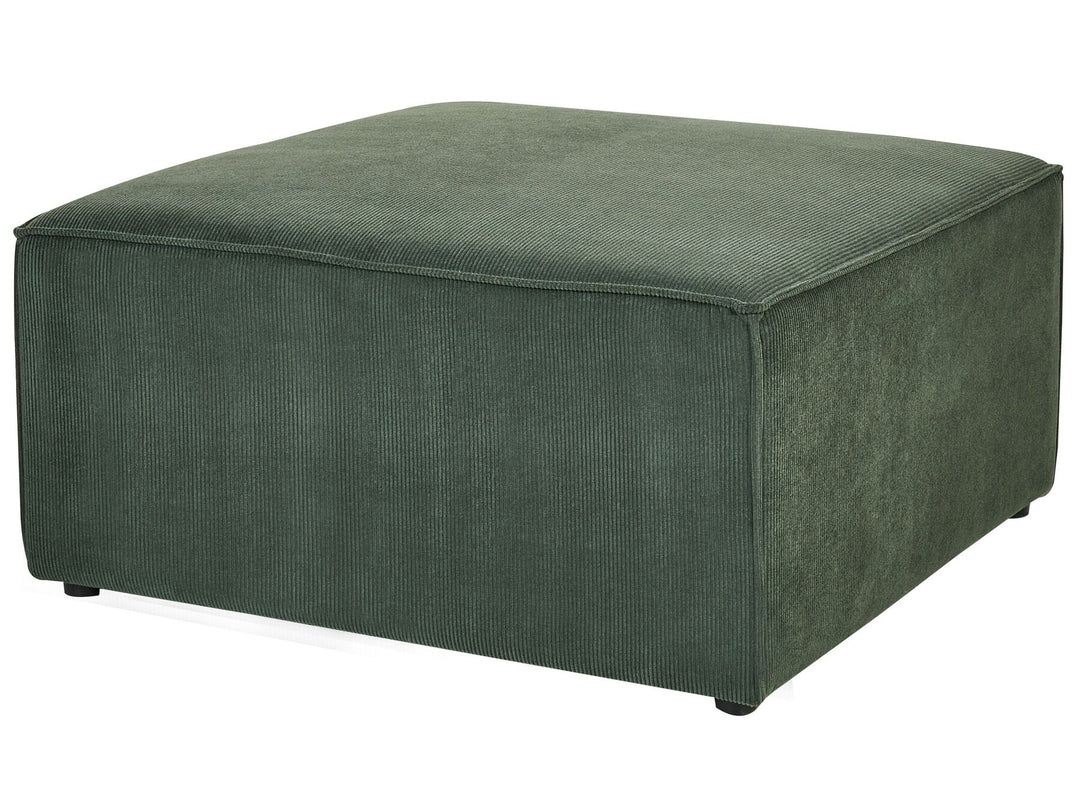 Lemvig 3 Seater Modular Jumbo Cord Sofa with Ottoman Dark Green