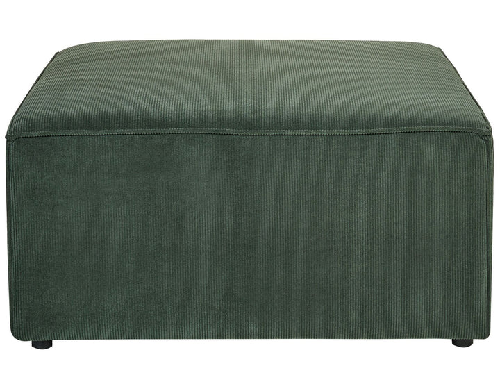 Lemvig 3 Seater Modular Jumbo Cord Sofa with Ottoman Dark Green