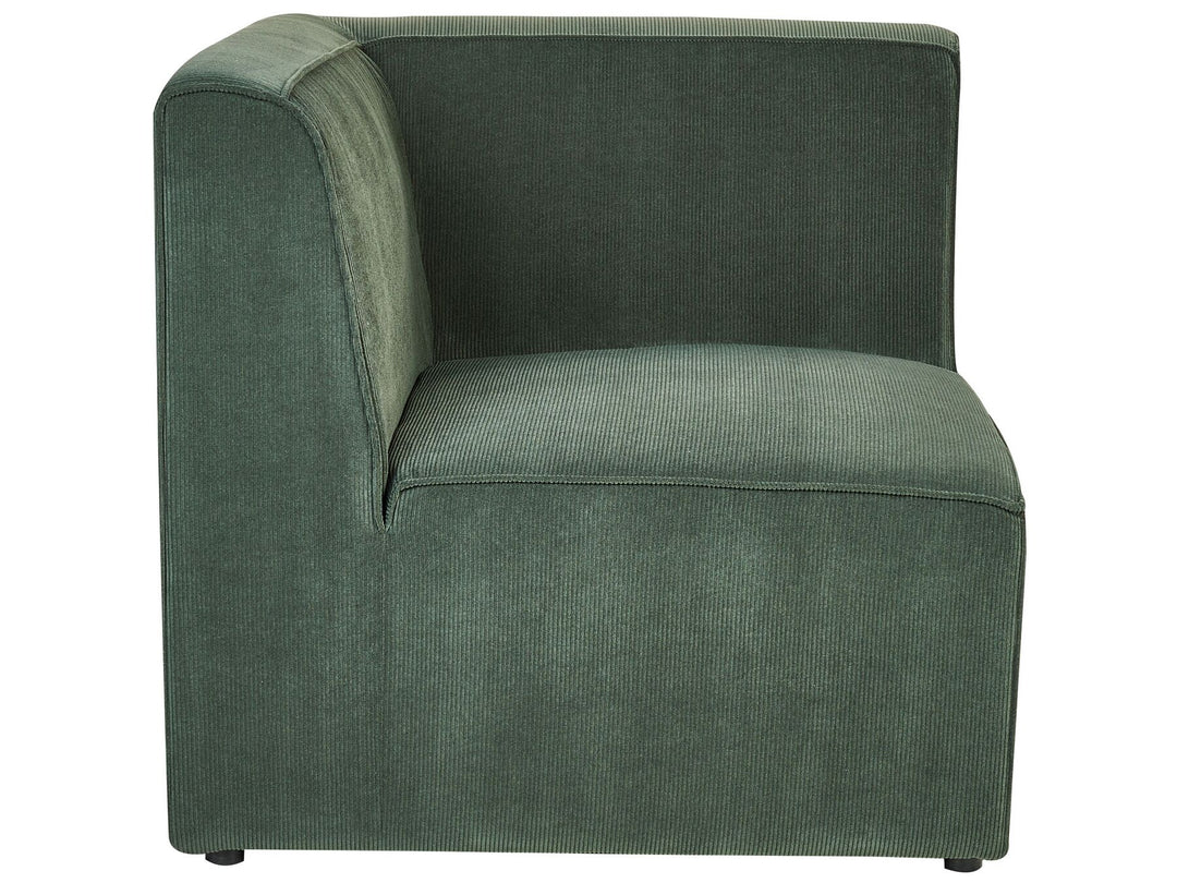 Lemvig 3 Seater Modular Jumbo Cord Sofa with Ottoman Dark Green