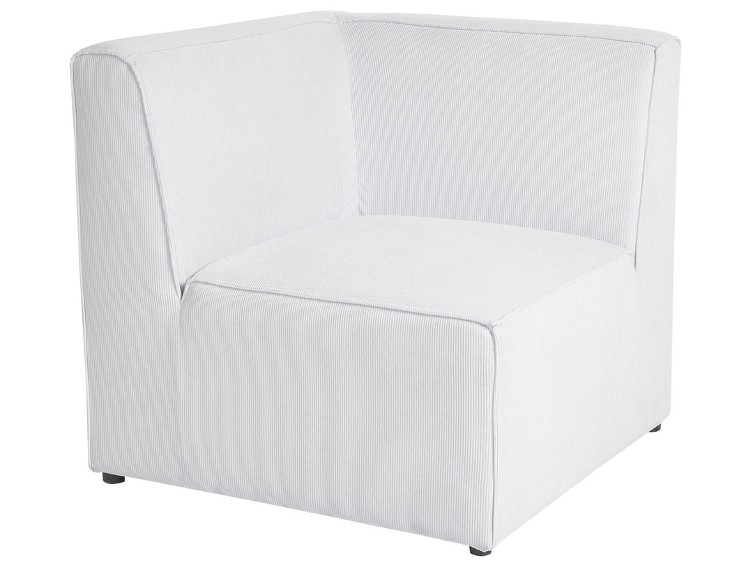 Lemvig 3 Seater Modular Jumbo Cord Sofa with Ottoman Off White