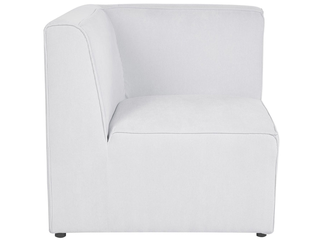 Lemvig 3 Seater Modular Jumbo Cord Sofa with Ottoman Off White