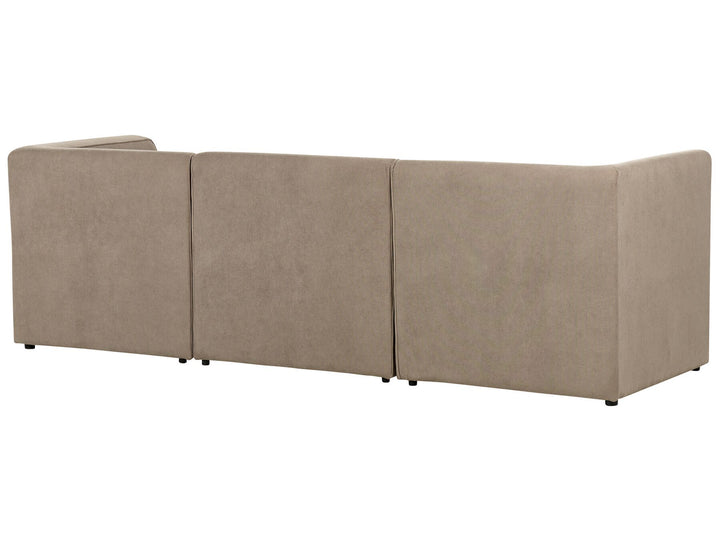 Lemvig 3 Seater Modular Jumbo Cord Sofa with Ottoman Taupe